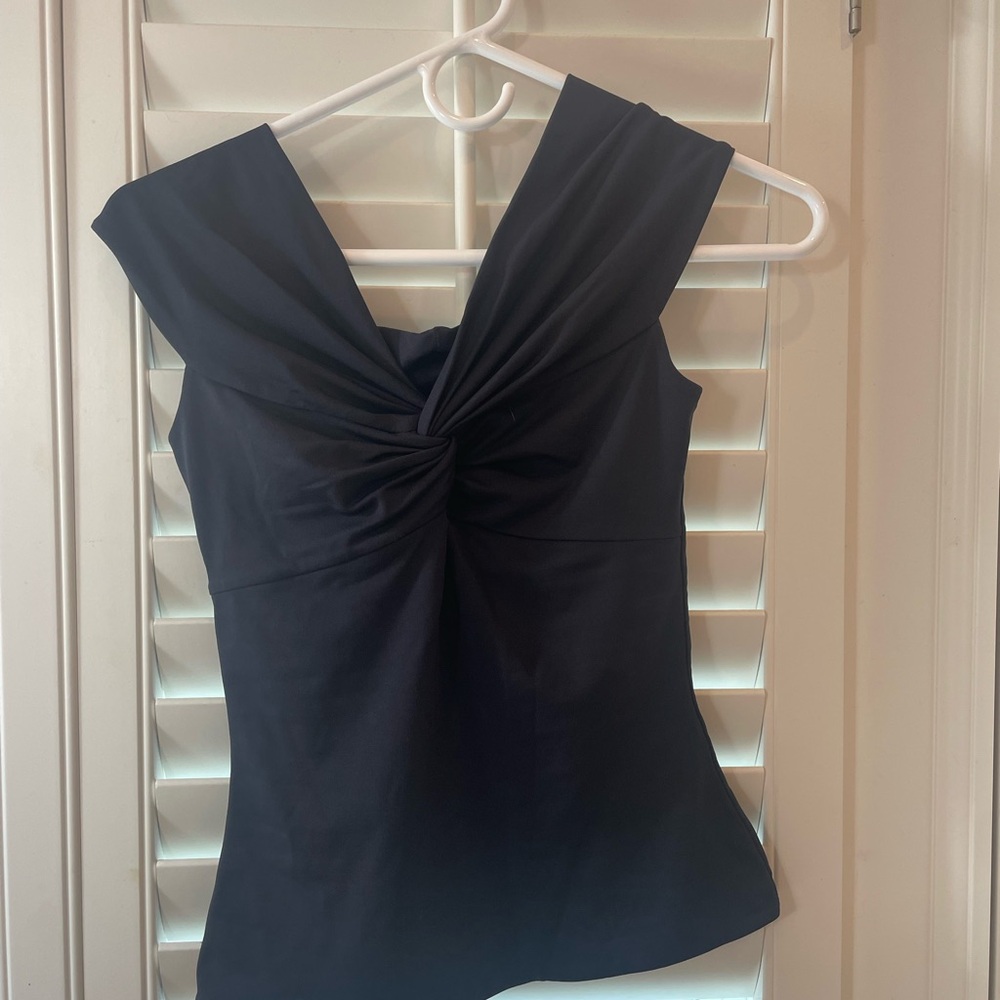 Aritzia Black Off-Shoulder Crop Top